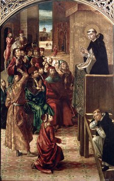 Sermon of St. Peter Martyr' by Pedro Berruguete.