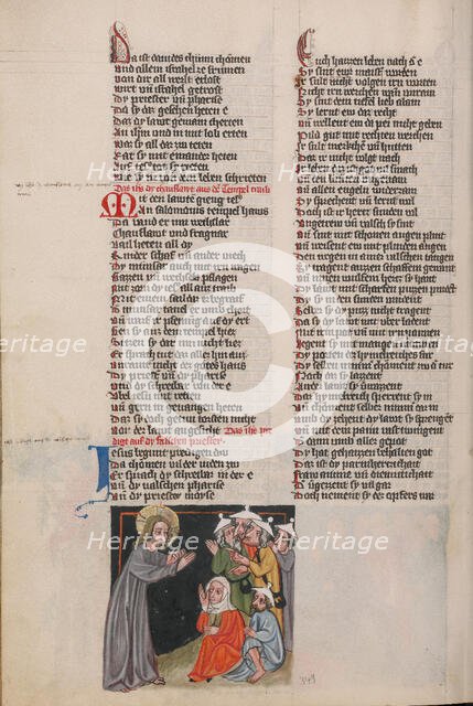 Christ's Warning of the False Prophets; Weltchronik, about 1400-1410. Creator: Unknown.