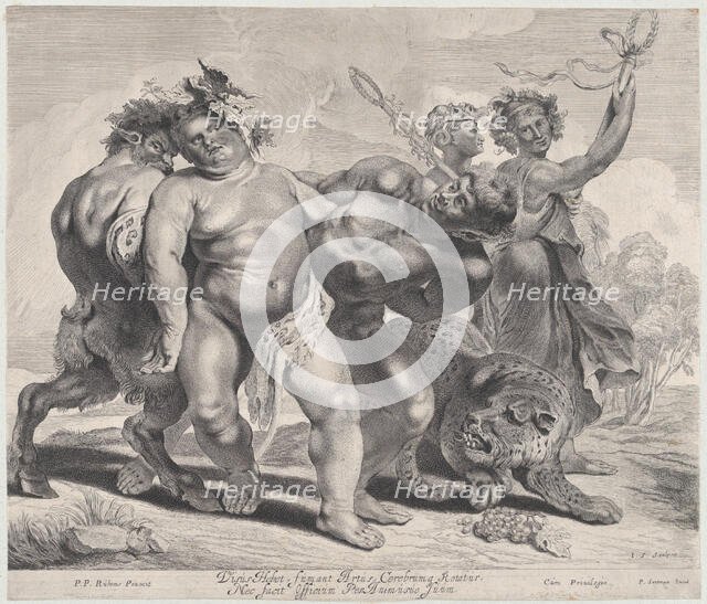 Drunkenness of Bacchus, 1630-57., 1630-57. Creator: Jonas Suyderhoef.