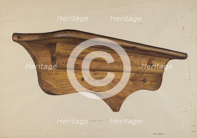 Wall Shelf, c. 1937. Creator: Carl Keksi.