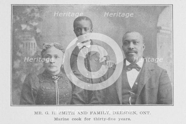 Mr. G. H. Smith and family, Dresden, Ont.; Marine cook for thirty-five years, 1907. Creator: Unknown.