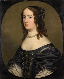 Portrait of Amalia van Solms (1602-75), in or after c.1651. Creator: Workshop of Gerard van Honthorst.