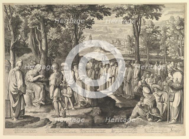 John the Baptist Preaching in the Desert, ca. 1527-28. Creators: Nicolaes de Bruyn, Lucas van Leyden.