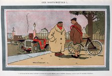 'Ces voiturettes!', French motoring cartoon', 1913. Artist: Jean Villemot