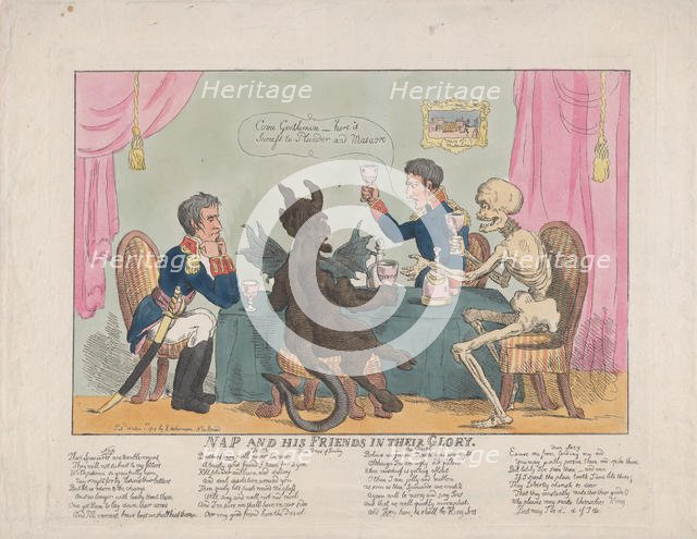 Nap and His Friends in their Glory, October 1, 1813., October 1, 1813. Creator: Thomas Rowlandson.