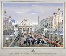 Royal reception on London Bridge, 1863.                                          Artist: Anon