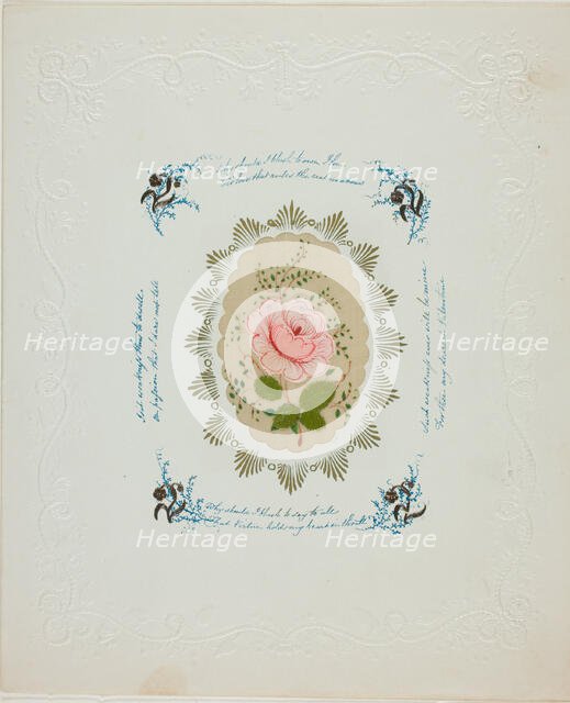 Why Should I Blush (valentine), c. 1850. Creator: George Kershaw.