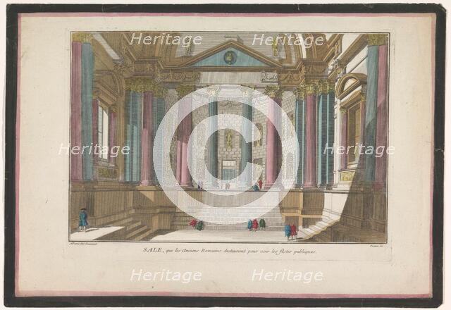 View of interior of a Roman structure, 1745-1775. Creator: Anon.