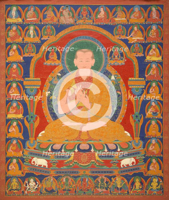 Yong Zin Khon Shogpel: Seventh Abbot of Ngor Monastary, 16th century. Creator: Unknown.