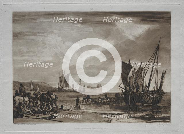 Liber Studiorum: Vessels Unloading. Creator: Joseph Mallord William Turner (British, 1775-1851).