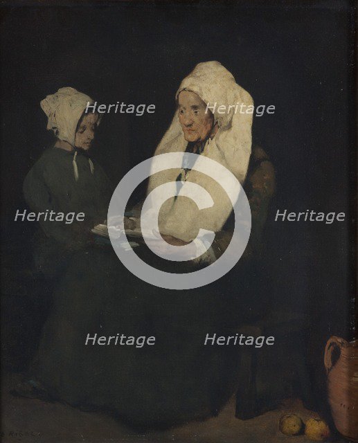 'The admonition', 1823-1892. Artist: Theodule Ribot.