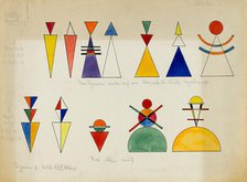 Figurines pour Tableau XVI. Kiev, 1928. Creator: Kandinsky, Wassily Vasilyevich (1866-1944).
