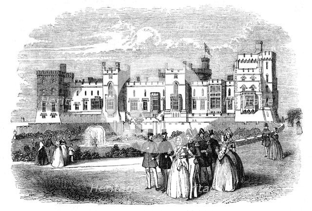 Terrace, eastern front of Windsor Castle, 1844. Creator: Unknown.