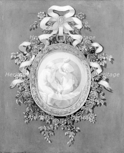 Putti in a Medallion, 18th century. Creator: Unknown.