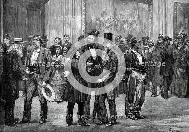 American Sketches: scene in the Rotunda, Washington, 1876. Creator: Felix Elie Regamey.