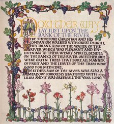 'Illuminated Text From The Pilgrim's progress', c1920. Artist: Marta Bowerley.