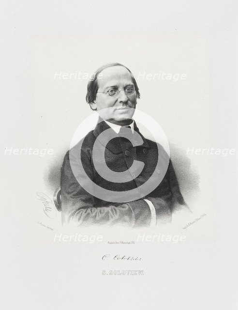 Portrait of the historian Sergey Mikhaylovich Solovyov (1820-1879).
