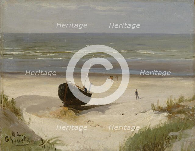 Boat on the Shore, 1870. Creator: Berndt Lindholm.