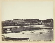 Pontoon Bridge Across the Potomac, at Berlin, November 1862. Creator: Alexander Gardner.