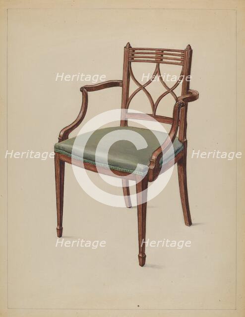 Armchair, c. 1936. Creator: Bernard Gussow.