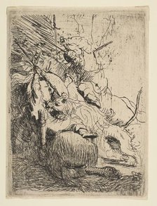 The Small Lion Hunt (with One Lion), ca. 1629. Creator: Rembrandt Harmensz van Rijn.