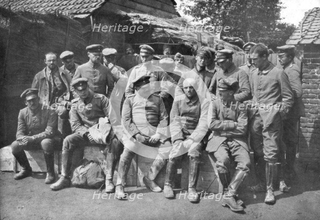 German prisoners of war, Ypres, Belgium, 1914. Artist: Unknown