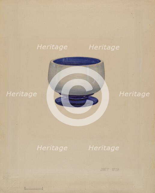 Salt Cellar, c. 1936. Creator: Janet Riza.