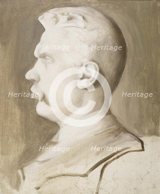 Albert Edelfelt (after a sculpture by Ville Vallgren), 1893-1900. Creator: Hugo Simberg.