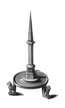 Bronze candlestick, late 13th-early 14th century, (1843).Artist: Henry Shaw