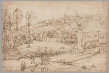 Landscape with River and Mill, c. 1540. Creator: Unknown.