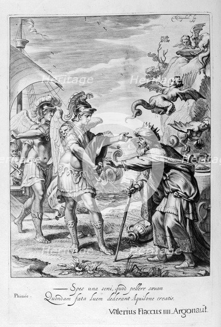 Phineus is delivered from the Harpies by Calais and Zethes, 1655. Creator: Unknown.