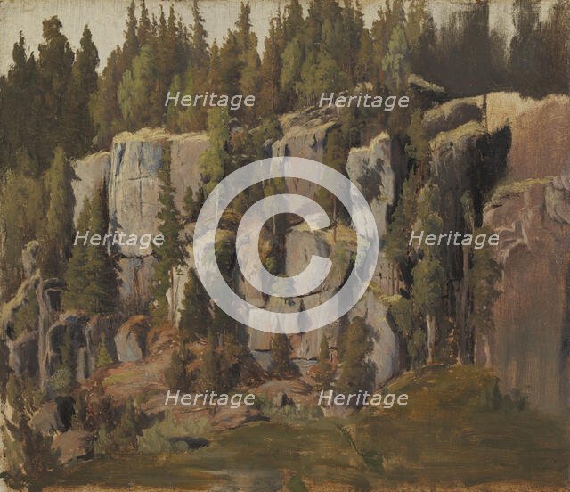 Rapakivi Rocks; Weathered Rocks, 1871. Creator: Fanny Churberg.