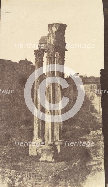 Temple of Jupiter Tonans, Rome, 1850s. Creator: Unknown.