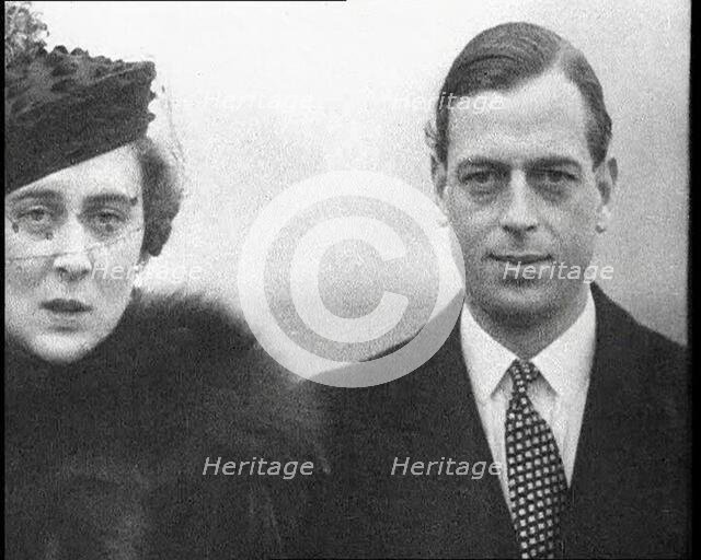 Marina, Her Royal Highness the Duchess of Kent and George, His Royal Highness the Duke of Kent,1930s Creator: British Pathe Ltd.