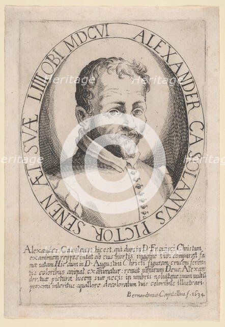 Portrait of Alessandro Casolani, 1634. Creator: Bernardino Capitelli.
