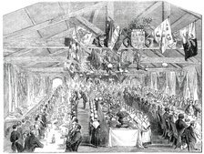 Jubilee Dinner of the Clerkenwell Parochial Charity Schools, 1850. Creator: Smyth.