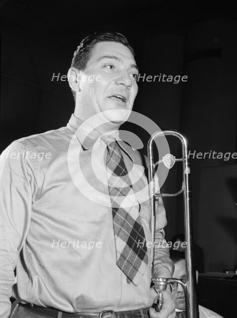 Portrait of Jack Teagarden, Victor studio(?), New York, N.Y., ca. Apr. 1947. Creator: William Paul Gottlieb.
