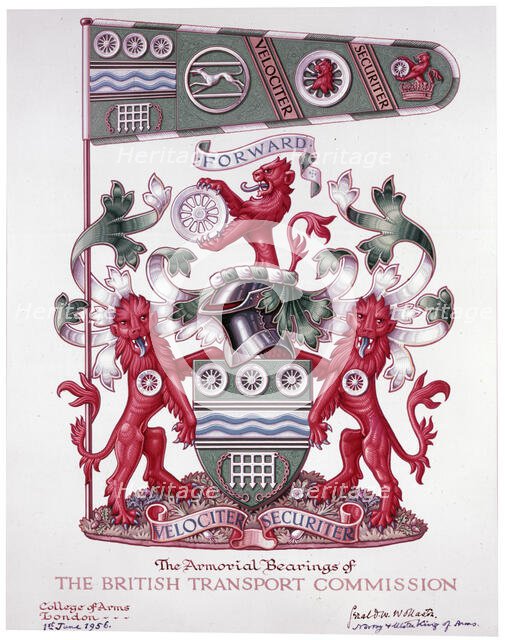 The Armorial Bearings of the British Transport Commission, 1956. Creator: Arthur Charles Kirby Ware.