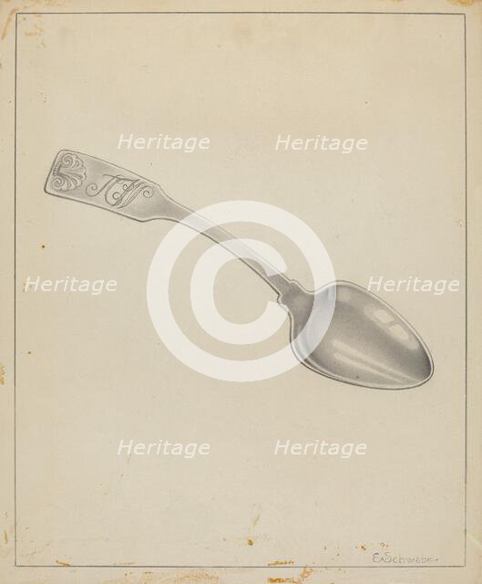 Silver Spoon, c. 1936. Creator: Erwin Schwabe.