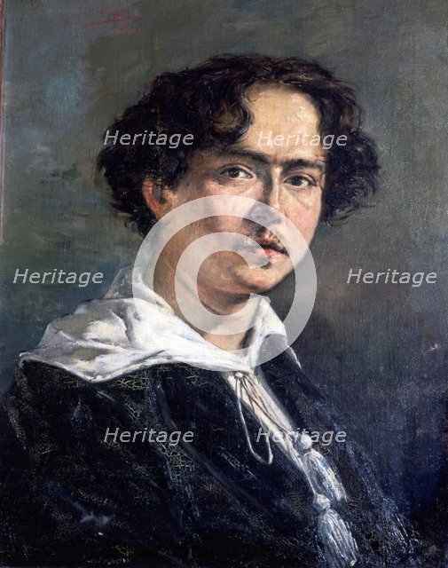 Isaac Albéniz (1860-1909), pianist and composer Catalan, oil painting, 1882.