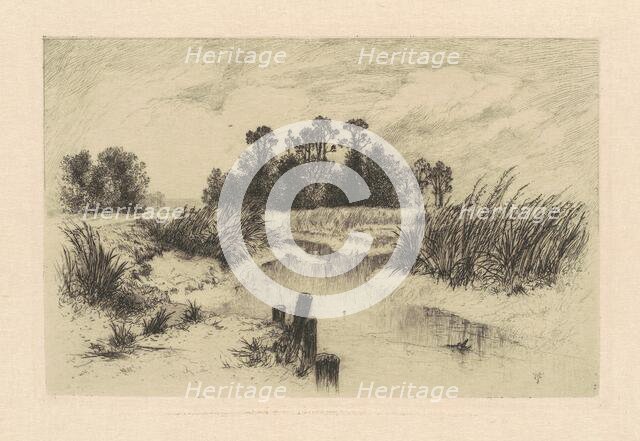 In the Newark Meadows, 1879. Creator: Thomas Moran.