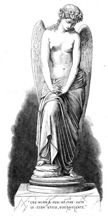 The International Exhibition: "The Peri", a marble statue, by J. S. Westmacott, 1862. Creator: Unknown.