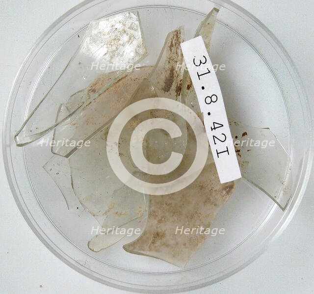 Glass Fragments, Coptic, 4th century. Creator: Unknown.