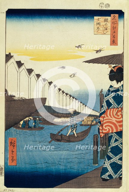 Yoroi no watashi Koami-cho (One Hundred Famous Views of Edo), 1856-1858. Artist: Hiroshige, Utagawa (1797-1858)