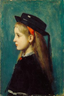 Alsatian Girl, 1873. Creator: Jean Jacques Henner.