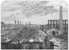 Ruins of Colonel Colt’s patent firearms factory at Hartford, Connecticut,...destroyed by fire, 1864. Creator: Unknown.