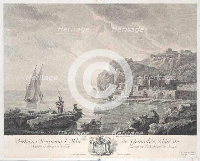 First View of Marseille, 1776. Creator: Jacques Aliamet.