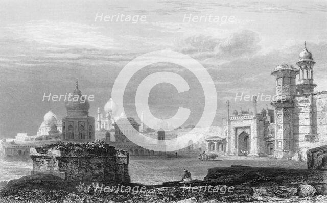 'Ruins About the Taj Mahal, Agra', 1834. Creator: Unknown.
