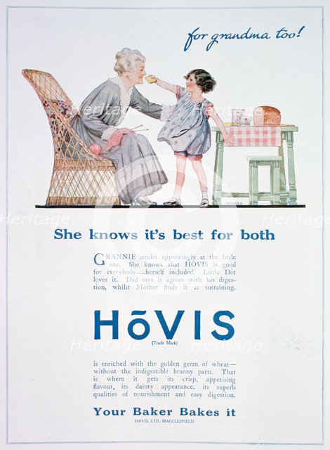 Hovis bread advert, 1923. Artist: Unknown