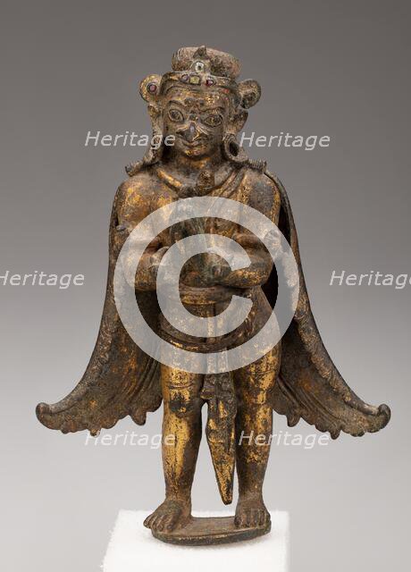 God Vishnu's Mount, Garuda, Standing with Hands in Gesture of Adoration (Anjalimudra), 13th century. Creator: Unknown.